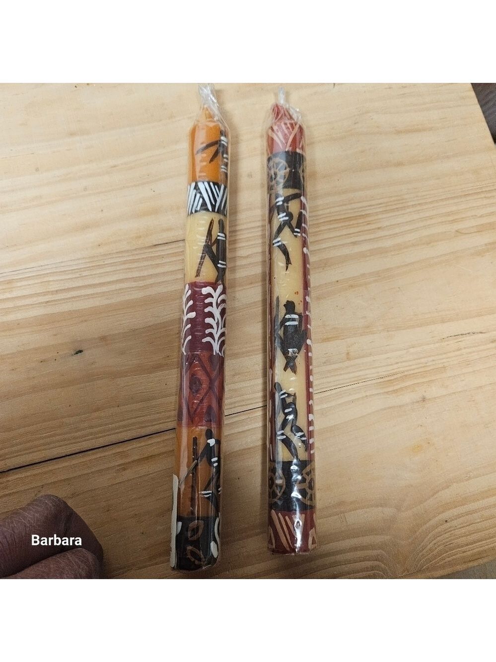 Nobunto 2 Hand-painted Cultual S. African Candles